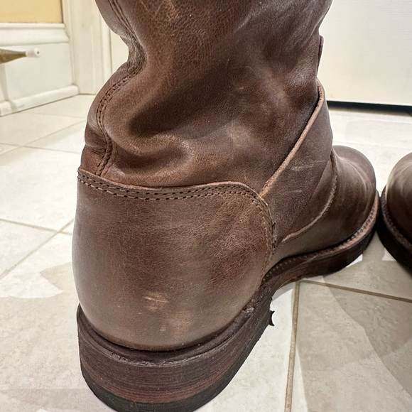 Frye Brown Leather Ankle Boots - Picture 8 of 12